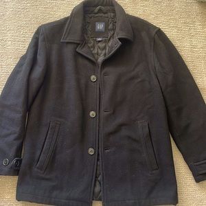 Men’s wool blend short coat M Medium Quilted liner Vintage